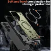 Phonesta MagLock Armor Back Cover hoesje met ring en MagSafe voor Samsung Galaxy S25 Ultra - Groen 5