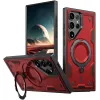 Phonesta MagLock Armor Back Cover hoesje met ring en MagSafe voor Samsung Galaxy S25 Ultra - Rood