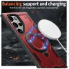 Phonesta MagLock Armor Back Cover hoesje met ring en MagSafe voor Samsung Galaxy S25 Ultra - Rood 3