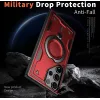 Phonesta MagLock Armor Back Cover hoesje met ring en MagSafe voor Samsung Galaxy S25 Ultra - Rood 4