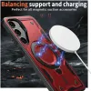 Phonesta MagLock Armor Back Cover hoesje met ring en MagSafe voor Samsung Galaxy S25 Plus/S24 Plus - Rood 3