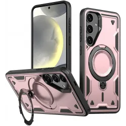 Phonesta MagLock Armor Back Cover hoesje met ring en MagSafe voor Samsung Galaxy S25 Plus/S24 Plus - Roségoud