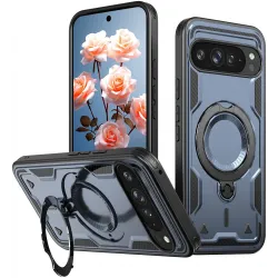 Phonesta MagLock Armor Back Cover hoesje met ring en MagSafe voor Google Pixel 9 Pro XL - Donkerblauw