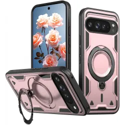 Phonesta MagLock Armor Back Cover hoesje met ring en MagSafe voor Google Pixel 9 Pro XL - Roségoud