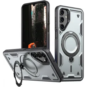 Phonesta MagLock Armor Back Cover hoesje met ring en MagSafe voor Samsung Galaxy A16 - Grijs