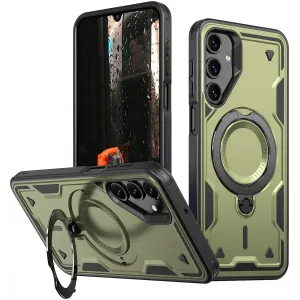 Phonesta MagLock Armor Back Cover hoesje met ring en MagSafe voor Samsung Galaxy A16 - Groen