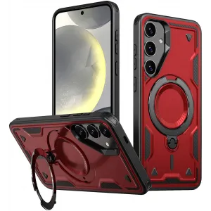 Phonesta MagLock Armor Back Cover hoesje met ring en MagSafe voor Samsung Galaxy S24 FE - Rood
