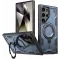 Phonesta MagLock Armor Back Cover hoesje met ring en MagSafe voor Samsung Galaxy S24 Ultra - Donkerblauw