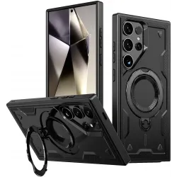 Phonesta MagLock Armor Back Cover hoesje met ring en MagSafe voor Samsung Galaxy S24 Ultra - Zwart