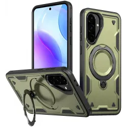 Phonesta MagLock Armor Back Cover hoesje met ring en MagSafe voor Samsung Galaxy A36/A56 - Groen