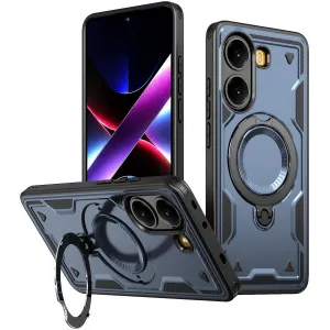 Phonesta MagLock Armor Back Cover hoesje met ring en MagSafe voor Xiaomi Poco X7 Pro - Donkerblauw