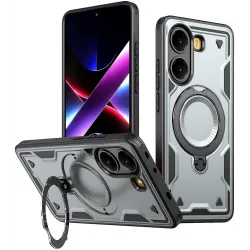 Phonesta MagLock Armor Back Cover hoesje met ring en MagSafe voor Xiaomi Poco X7 Pro - Grijs