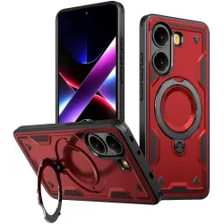 Phonesta MagLock Armor Back Cover hoesje met ring en MagSafe voor Xiaomi Poco X7 Pro - Rood
