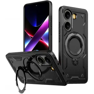 Phonesta MagLock Armor Back Cover hoesje met ring en MagSafe voor Xiaomi Poco X7 Pro - Zwart