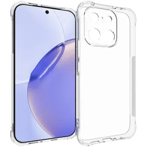 Phonesta Pure Shockproof Silicone Back Cover hoesje voor Realme 16 Pro - Transparant