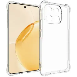 Phonesta Pure Shockproof Silicone Back Cover hoesje voor Realme 16 Pro Plus - Transparant