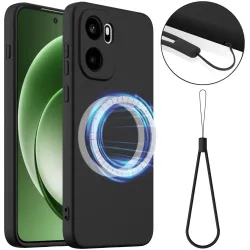 Phonesta Royale Liquid Silicone Back Cover hoesje met MagSafe voor OnePlus 15R - Zwart