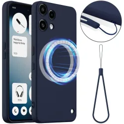 Phonesta Royale Liquid Silicone Back Cover hoesje met MagSafe voor Nothing Phone (3a) Lite - Donkerblauw