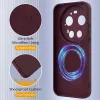 Phonesta Royale Liquid Silicone Back Cover hoesje met MagSafe voor Xiaomi 17 Ultra - Donkerrood 7