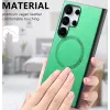 Phonesta Retro Vegan Leather MagSafe Back Cover hoesje voor Samsung Galaxy A15 4G/5G - Groen 5
