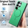Phonesta Retro Vegan Leather MagSafe Back Cover hoesje voor Samsung Galaxy A15 4G/5G - Groen 7
