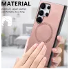 Phonesta Retro Vegan Leather MagSafe Back Cover hoesje voor Samsung Galaxy A35 - Roze 5