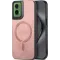 Phonesta Retro Vegan Leather MagSafe Back Cover hoesje voor Motorola Moto G35 - Roze