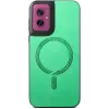 Phonesta Retro Vegan Leather MagSafe Back Cover hoesje voor Motorola Moto G55 - Groen 2