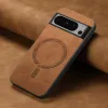 Phonesta Retro Vegan Leather MagSafe Back Cover hoesje voor Google Pixel 9 Pro XL - Bruin 1