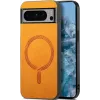 Phonesta Retro Vegan Leather MagSafe Back Cover hoesje voor Google Pixel 9 Pro XL - Oranje 0