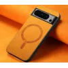 Phonesta Retro Vegan Leather MagSafe Back Cover hoesje voor Google Pixel 9 Pro XL - Oranje 1
