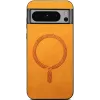 Phonesta Retro Vegan Leather MagSafe Back Cover hoesje voor Google Pixel 9 Pro XL - Oranje 2