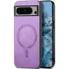 Phonesta Retro Vegan Leather MagSafe Back Cover hoesje voor Google Pixel 9 Pro XL - Paars 0