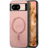 Phonesta Retro Vegan Leather MagSafe Back Cover hoesje voor Google Pixel 9 Pro XL - Roze 0