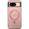 Phonesta Retro Vegan Leather MagSafe Back Cover hoesje voor Google Pixel 9 Pro XL - Roze 2