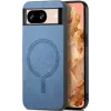 Phonesta Retro Vegan Leather MagSafe Back Cover hoesje voor Google Pixel 9 / 9 Pro - Blauw