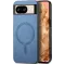 Phonesta Retro Vegan Leather MagSafe Back Cover hoesje voor Google Pixel 9 / 9 Pro - Blauw