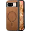 Phonesta Retro Vegan Leather MagSafe Back Cover hoesje voor Google Pixel 9 / 9 Pro - Bruin