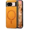 Phonesta Retro Vegan Leather MagSafe Back Cover hoesje voor Google Pixel 9 / 9 Pro - Oranje