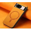 Phonesta Retro Vegan Leather MagSafe Back Cover hoesje voor Google Pixel 9 / 9 Pro - Oranje 1