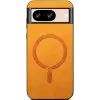 Phonesta Retro Vegan Leather MagSafe Back Cover hoesje voor Google Pixel 9 / 9 Pro - Oranje 2