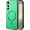 Phonesta Retro Vegan Leather MagSafe Back Cover hoesje voor Samsung Galaxy S25 Plus/S24 Plus - Groen 2