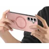 Phonesta Retro Vegan Leather MagSafe Back Cover hoesje voor Samsung Galaxy S25 Plus/S24 Plus - Roze 3