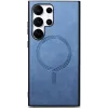 Phonesta Retro Vegan Leather MagSafe Back Cover hoesje voor Samsung Galaxy S25 Ultra - Blauw 5