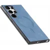 Phonesta Retro Vegan Leather MagSafe Back Cover hoesje voor Samsung Galaxy S25 Ultra - Blauw 6