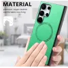 Phonesta Retro Vegan Leather MagSafe Back Cover hoesje voor Samsung Galaxy S25 Ultra - Groen 11