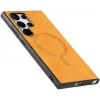 Phonesta Retro Vegan Leather MagSafe Back Cover hoesje voor Samsung Galaxy S25 Ultra - Oranje 6