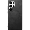 Phonesta Retro Vegan Leather MagSafe Back Cover hoesje voor Samsung Galaxy S25 Ultra - Zwart 5