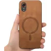 Phonesta Retro Vegan Leather MagSafe Back Cover hoesje voor Samsung Galaxy Xcover 7 - Bruin 2