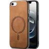 Phonesta Retro Vegan Leather MagSafe Back Cover hoesje voor Apple iPhone 17e/16e - Bruin 0